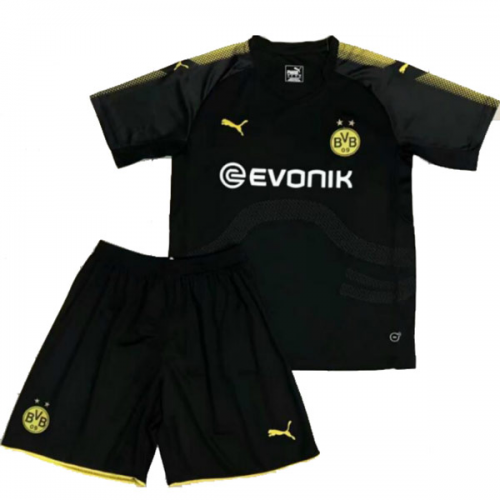 Kids Dortmund 2017-18 Away Soccer Shirt With Shorts